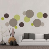 ambientazione prodotto adesivo murale green dots