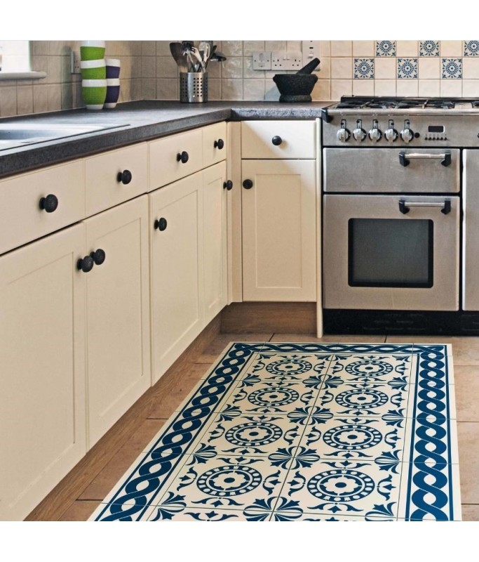 Tappeto cucina antiscivolo Passatoia in vinile - Tile Carpet