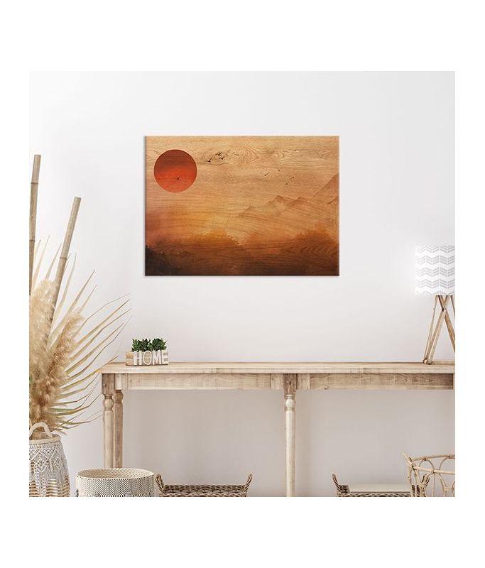 Cuadro sin marco Wood art ml-desert sunset 42 x 30 cm