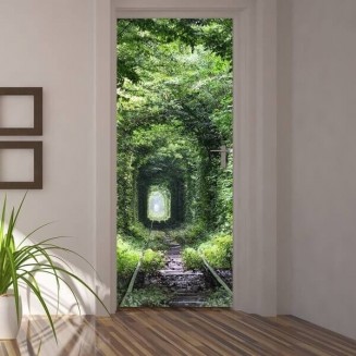 Adesivo porte interne Rivestimento per porta - Bamboo Forest Dimensione  Porta L 83 x H 210 cm